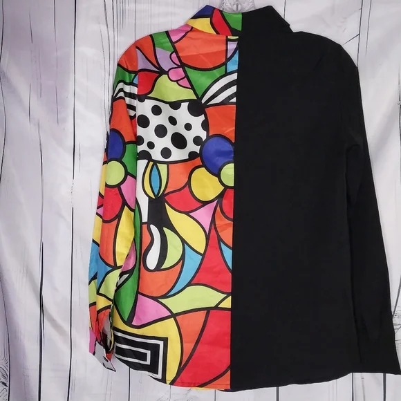 Colorful Abstract Psychodelic Men's Shirt - Picture 6 of 8